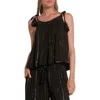 Elan Stripe Cover-up Tank Top In Black