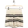 Elan Stripe Open Knit Cover-up Shorts