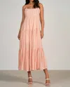 Elan Maxi Dress In Coral Stripe In Pink