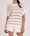 Elan Striped Sweater In Natural Tan In Neutral
