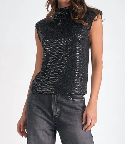 ELAN STUDIO 54 BLOUSE IN BLACK