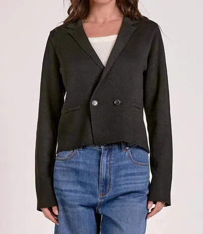 Elan Stylish Sweater Jacket In Black