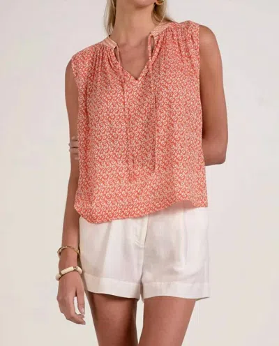 Elan Susan Flowy Tank Top In Coral In Pink