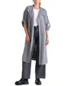 Elan Maci Open Cardigan Duster In Charcoal
