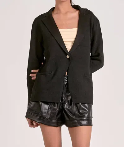 Elan Sweater Blazer In Black