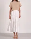 Elan Mixed Media Sweater Midi Dress In White