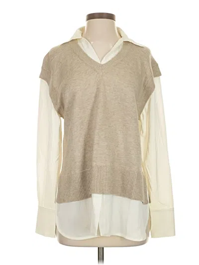 Pre-owned Elan Sweater Vest In Brown
