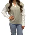 Elan Sweater Vest Shirt In Grey