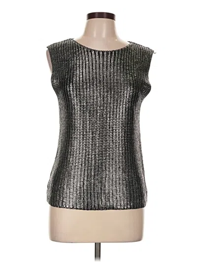 Pre-owned Elan Sweater Vest In Silver