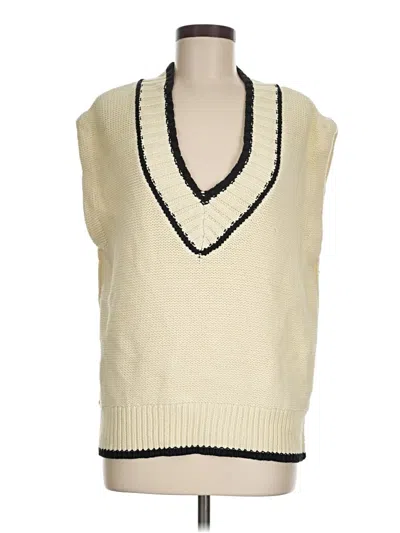 Pre-owned Elan Sweater Vest In White