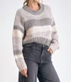 Elan Tanglewood Knit Sweater In Gray In Gray