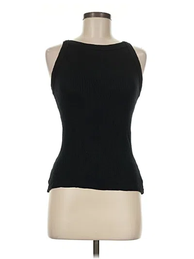 Pre-owned Elan Tank Top Black Halter Neckline Tops