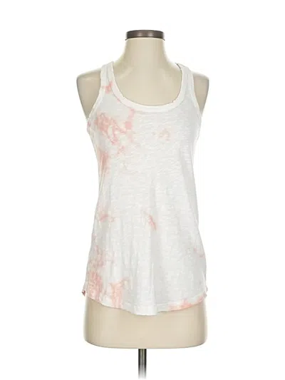 Pre-owned Elan Tank Top White Halter Neckline Tops