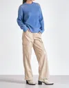 Elan The Kendra Sweater In Light Blue And White In Multi