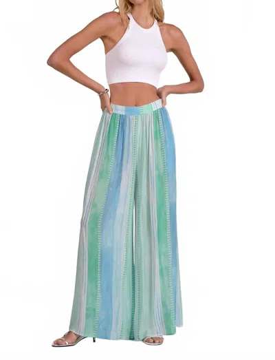 Elan The Riviera Refraction Pants In Blue In Multi