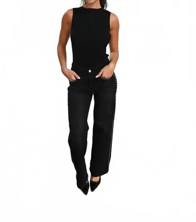 Elan Tiana Ribbed Tank Top In Black