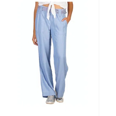 Elan Tie Belt Pant In Denim In Blue