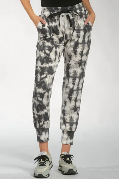 Elan Tie Dye Jogger In Multi In Grey