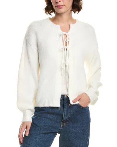 Elan Tie-front Cardigan In White