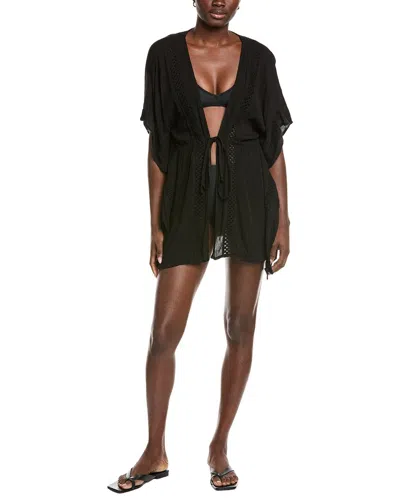 Elan Tie Front Cover-up In Black