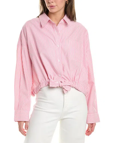 Elan Tie-front Shirt In Pink