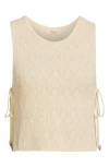 Elan Tie Side Crop Cover-up Top In Neutral