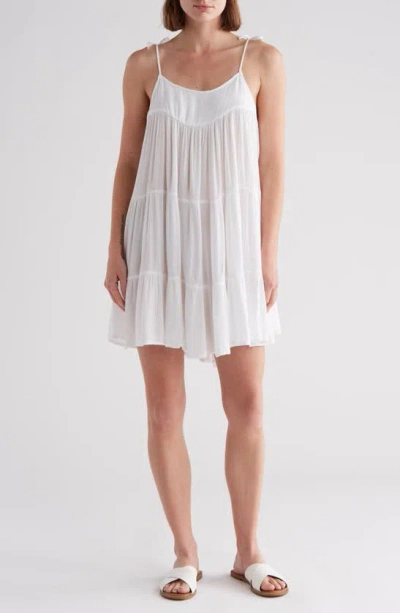 Elan Tie Strap Cover-up Dress In White