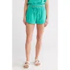 Elan Tie Waist Cover-up Shorts In Aqua