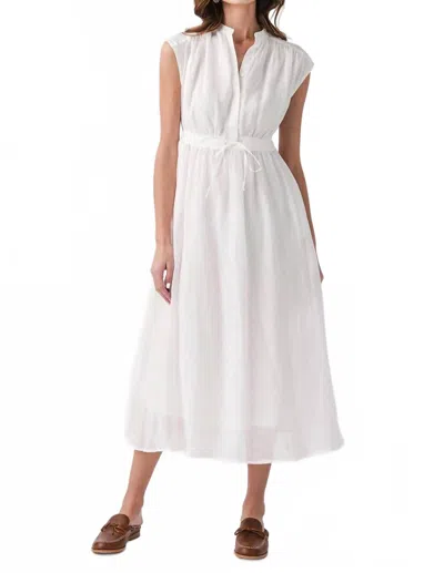 Elan Tie Waist Midi Dress In White