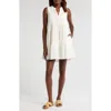 Elan Tiered Cotton Blend Cover-up Dress In White