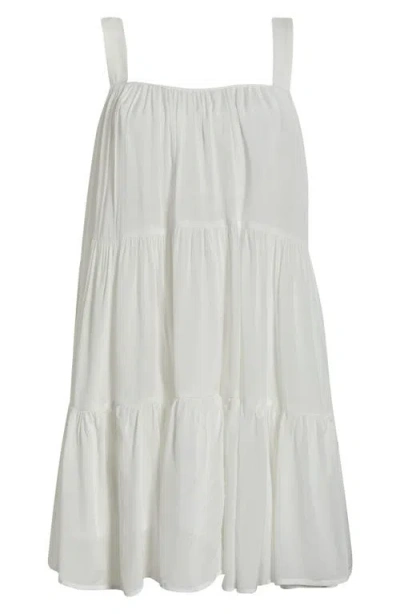 Elan Tiered Cover-up Dress In Gray