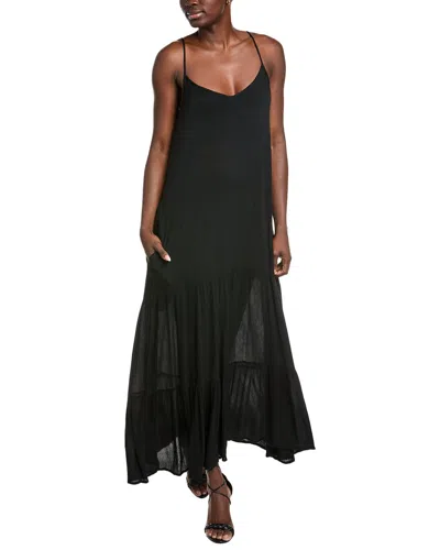 Elan Tiered Maxi Dress In Black