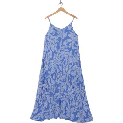 Elan Tiered Maxi Dress In Blue