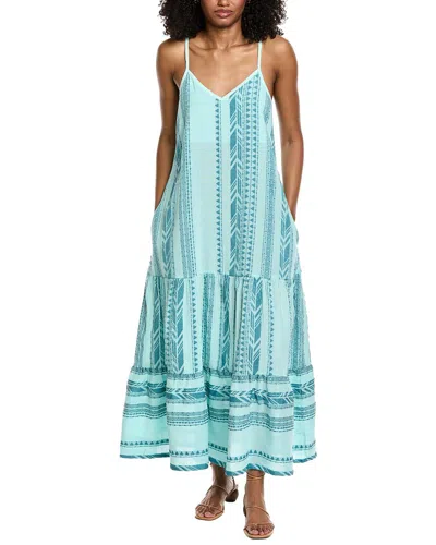Elan Tiered Maxi Dress In Blue