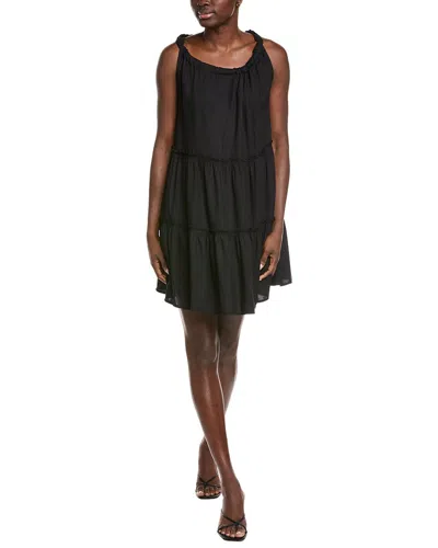 Elan Tiered Mini Dress In Black