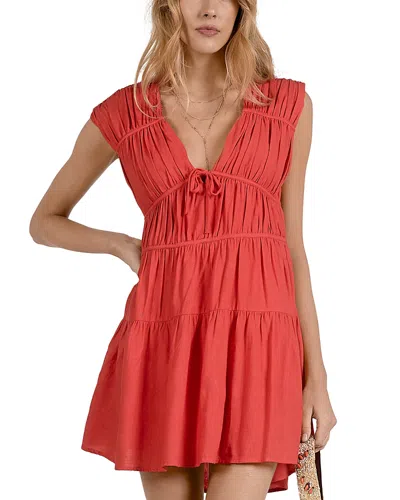 Elan Tiered Mini Dress In Multi