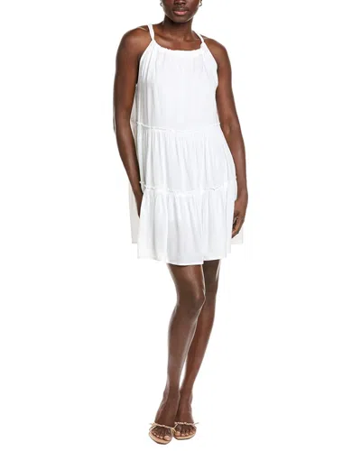 Elan Tiered Mini Dress In White