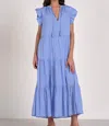 Elan Tiered Ruffle Dress In Blue