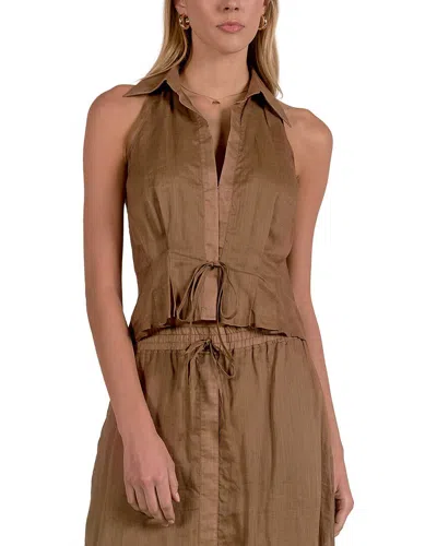 Elan Top In Brown