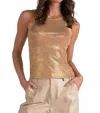 Elan Tori Tank Top In Gold In Brown