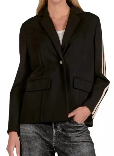 Elan Track Blazer Jacket In Black