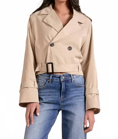 Elan Trench Crop Jacket In Natural In Neutral