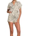 Elan Sp23 Collared Romper In Multi