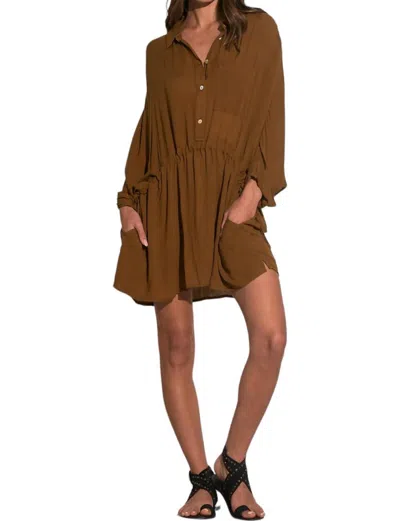 Elan Tunic Dress In Brown