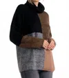 Elan Turtleneck Colorblock Tunic In Black In Multi