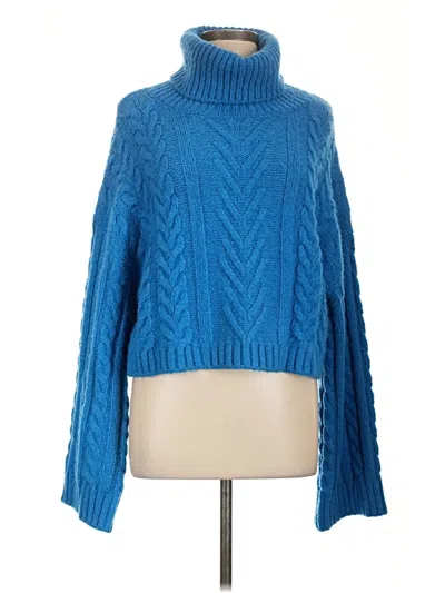 Pre-owned Elan Turtleneck Sweater In Blue