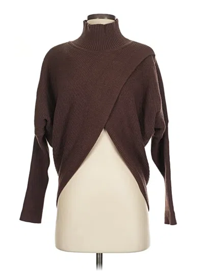 Pre-owned Elan Turtleneck Sweater In Brown