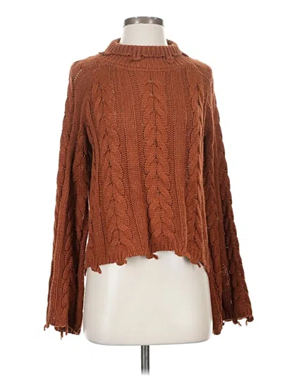 Pre-owned Elan Turtleneck Sweater In Brown