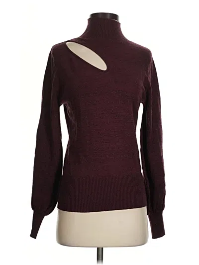 Pre-owned Elan Turtleneck Sweater In Burgundy