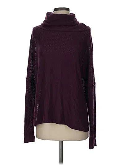 Pre-owned Elan Turtleneck Sweater In Burgundy
